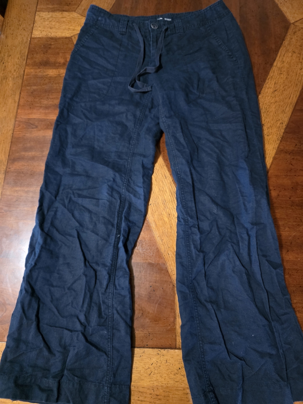 GAP Navy Drawstring Casual Chinos